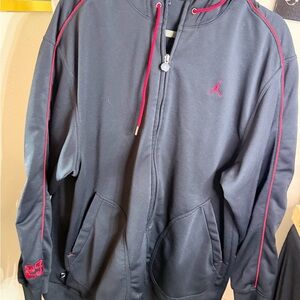 Jordan Black Hoodie with Red Details